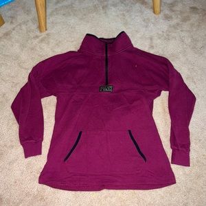PINK Quarter Zip Sweatshirt Size SMALL in PERFECT condition